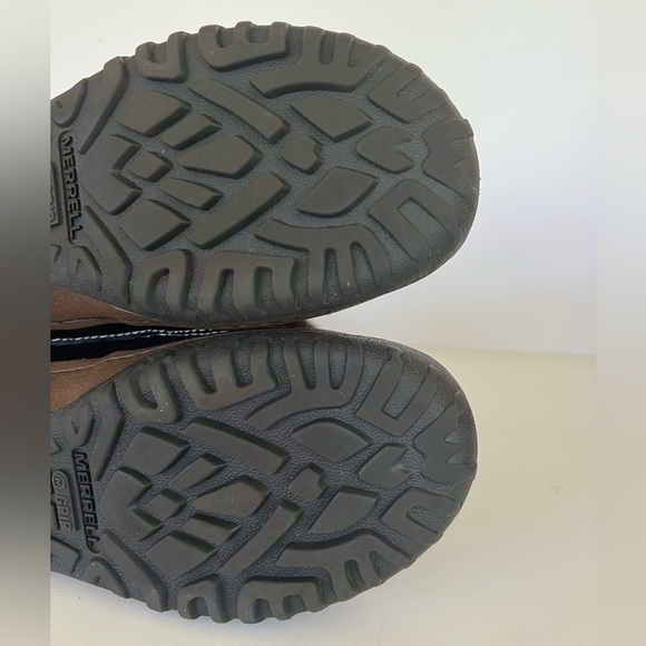 Merrell Decora Chant Waterproof Mid-Calf Black and Brown Leather Boots, size 8.5 - Picture 11 of 13